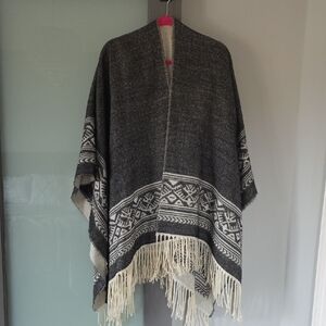 Dynamite Fringe Bottom Wrap Shawl